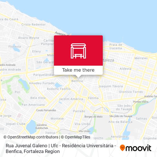 Rua Juvenal Galeno | Ufc - Residência Universitária - Benfica map