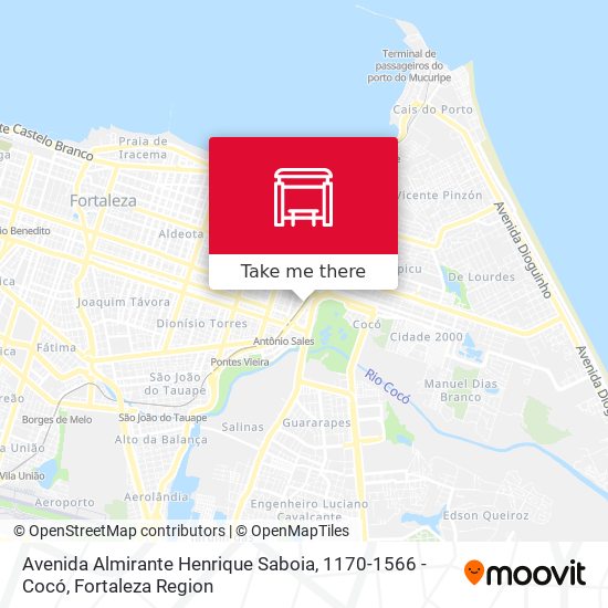 Avenida Almirante Henrique Saboia, 1170-1566 - Cocó map