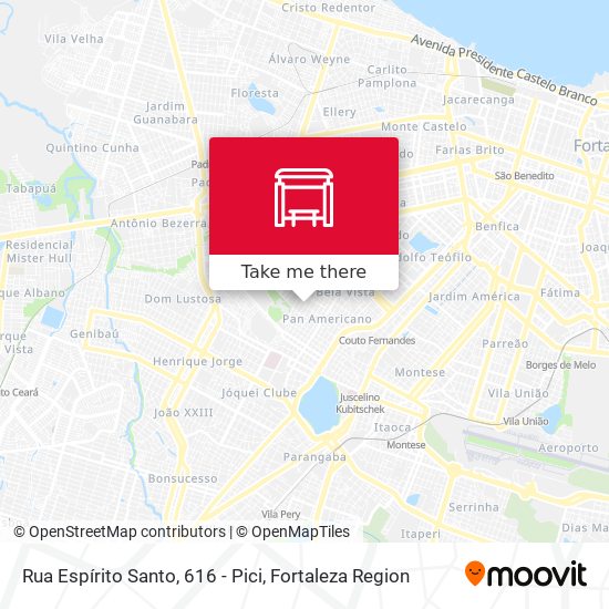 Rua Espírito Santo, 616 - Pici map