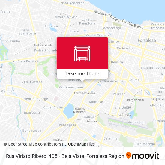 Mapa Rua Viriato Ribero, 405 - Bela Vista