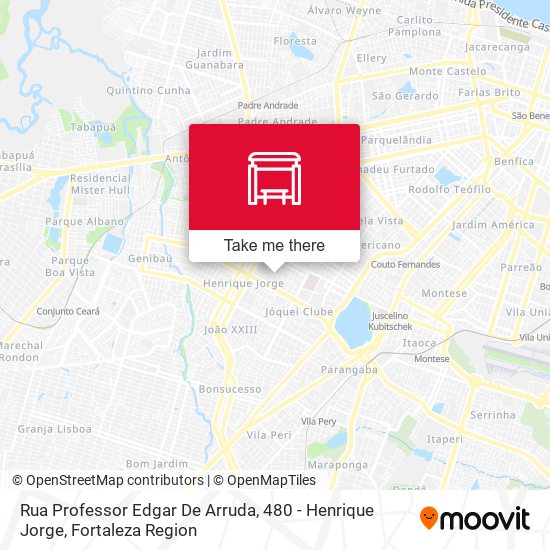 Mapa Rua Professor Edgar De Arruda, 480 - Henrique Jorge