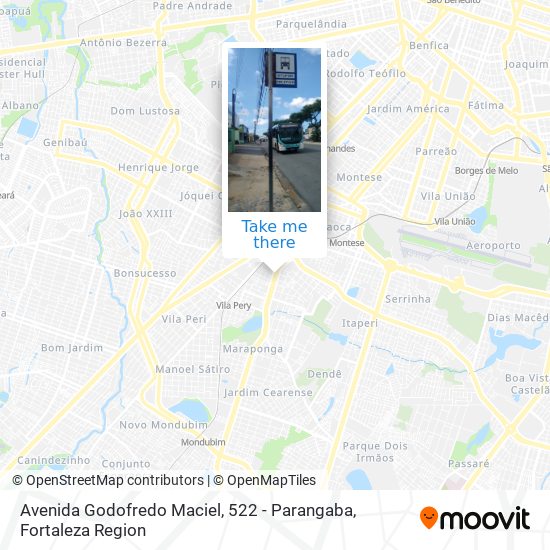 Mapa Avenida Godofredo Maciel, 522 - Parangaba