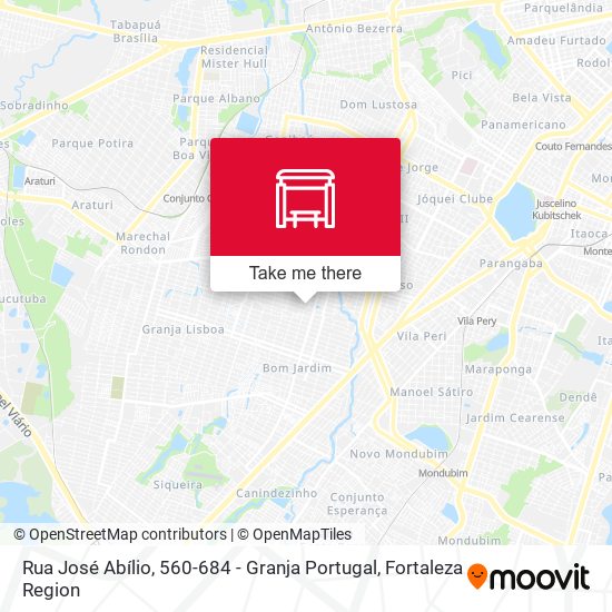 Rua José Abílio, 560-684 - Granja Portugal map