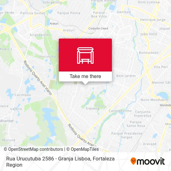Rua Urucutuba 2586 - Granja Lisboa map