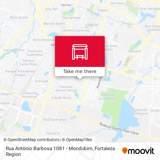Rua Antônio Barbosa 1081 - Mondubim map