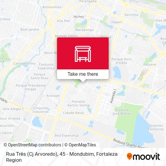 Rua Três (Cj Arvoredo), 45 - Mondubim map