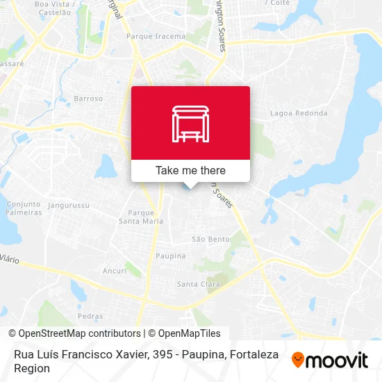 Rua Luís Francisco Xavier, 395 - Paupina map