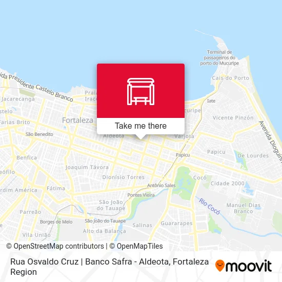 Rua Osvaldo Cruz | Banco Safra - Aldeota map