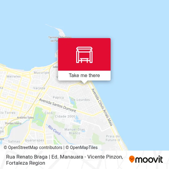 Rua Renato Braga | Ed. Manauara - Vicente Pinzon map