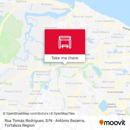 Rua Tomás Rodrigues, S / N - Antônio Bezerra map