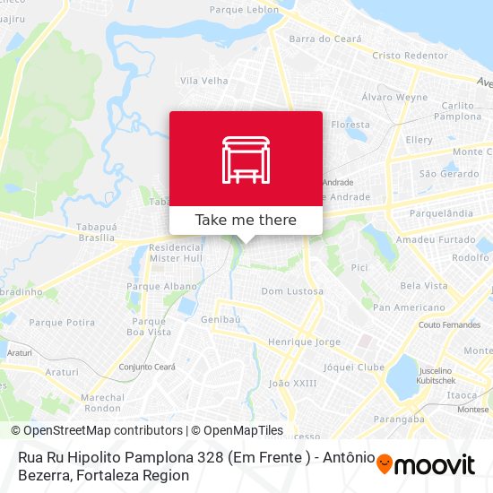 Rua Ru  Hipolito Pamplona 328 (Em Frente ) - Antônio Bezerra map