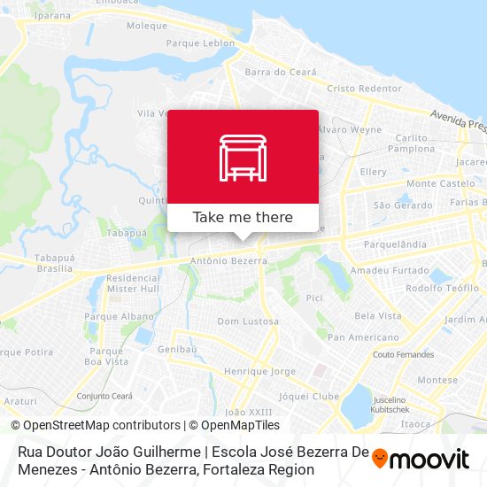 Mapa Rua Doutor João Guilherme | Escola José Bezerra De Menezes - Antônio Bezerra