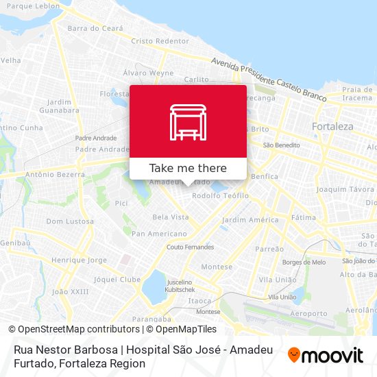 Mapa Rua Nestor Barbosa | Hospital São José - Amadeu Furtado