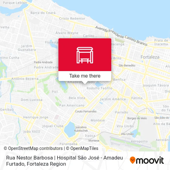 Rua Nestor Barbosa | Hospital São José - Amadeu Furtado map
