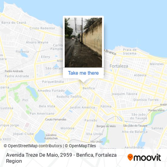 Mapa Avenida Treze De Maio, 2959 - Benfica