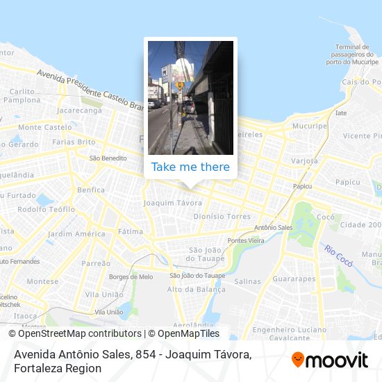 Mapa Avenida Antônio Sales, 854 - Joaquim Távora