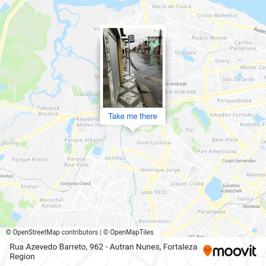 Rua Azevedo Barreto, 962 - Autran Nunes map