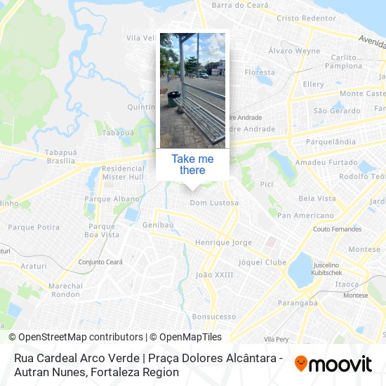 Mapa Rua Cardeal Arco Verde | Praça Dolores Alcântara - Autran Nunes