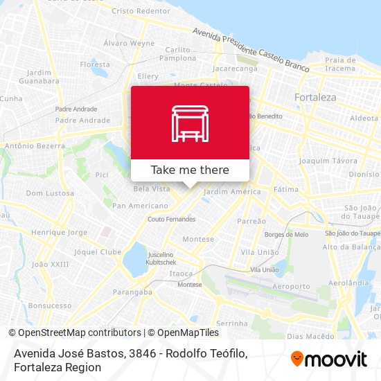 Mapa Avenida José Bastos, 3846 - Rodolfo Teófilo