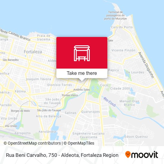 Mapa Rua Beni Carvalho, 750 - Aldeota