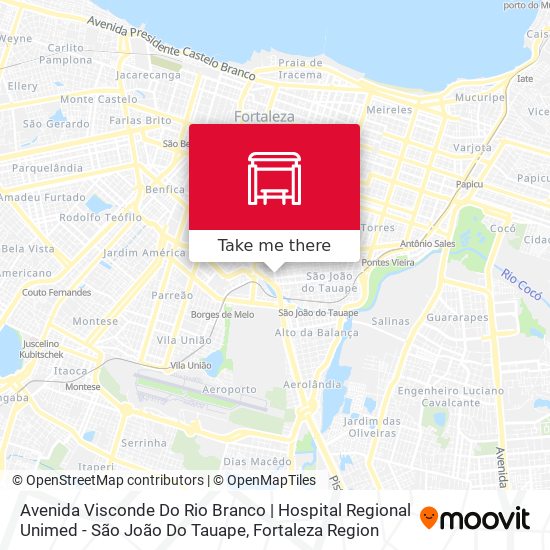 Mapa Avenida Visconde Do Rio Branco | Hospital Regional Unimed - São João Do Tauape