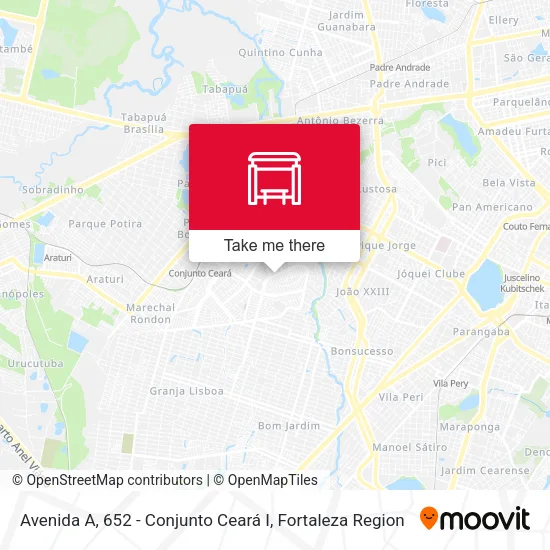 Avenida A, 652 - Conjunto Ceará I map