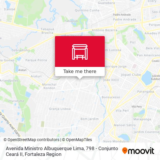 Avenida Ministro Albuquerque Lima, 798 - Conjunto Ceará II map