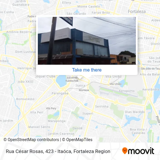 Rua César Rosas, 423 - Itaóca map