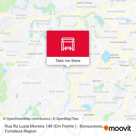 Rua Ru  Luzia Moreira 148 (Em Frente ) - Bonsucesso map