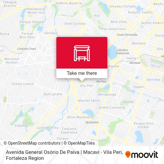 Avenida General Osório De Paiva | Macavi - Vila Peri map