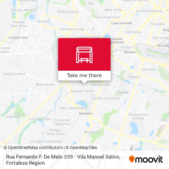 Rua Fernando F. De Melo 339 - Vila Manoel Sátiro map