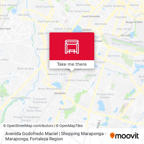 Mapa Avenida Godofredo Maciel | Shopping Maraponga - Maraponga