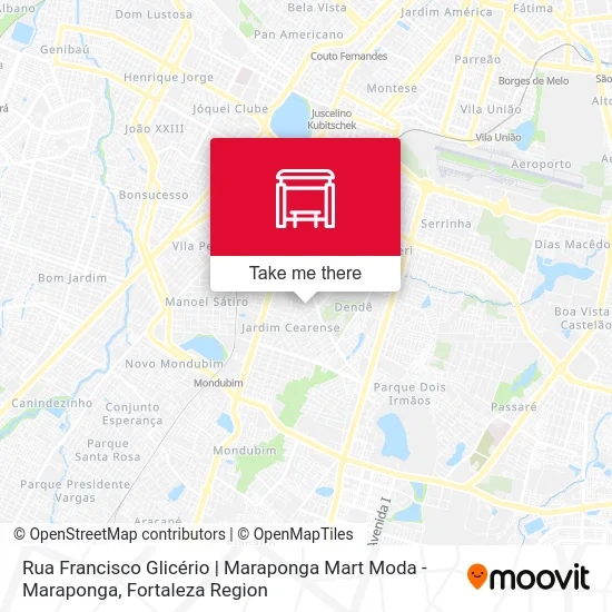 Rua Francisco Glicério | Maraponga Mart Moda - Maraponga map