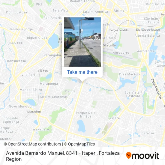 Avenida Bernardo Manuel, 8341 - Itaperi map