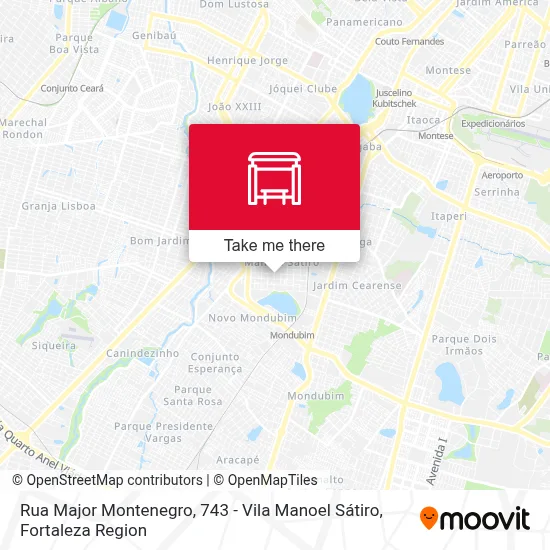 Rua Major Montenegro, 743 - Vila Manoel Sátiro map