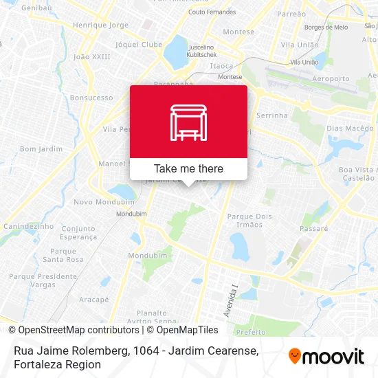 Rua Jaime Rolemberg, 1064 - Jardim Cearense map