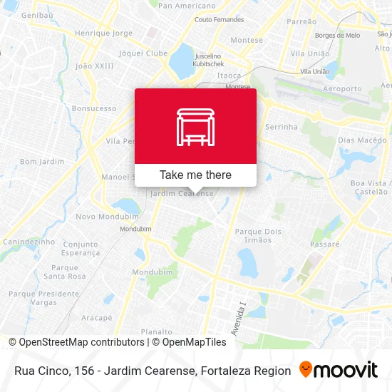 Rua Cinco, 156 - Jardim Cearense map