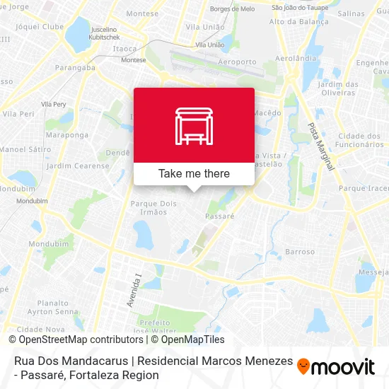 Rua Dos Mandacarus | Residencial Marcos Menezes - Passaré map