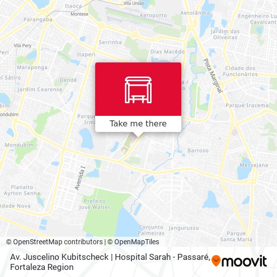 Av. Juscelino Kubitscheck | Hospital Sarah - Passaré map