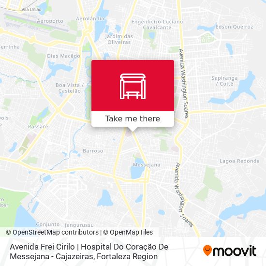 Mapa Avenida Frei Cirilo | Hospital Do Coração De Messejana - Cajazeiras