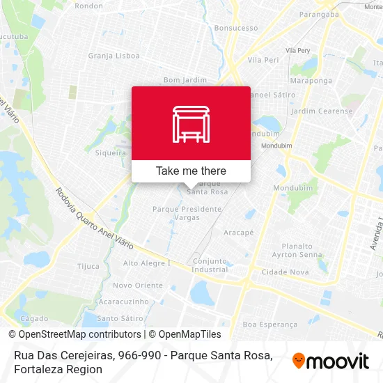 Rua Das Cerejeiras, 966-990 - Parque Santa Rosa map