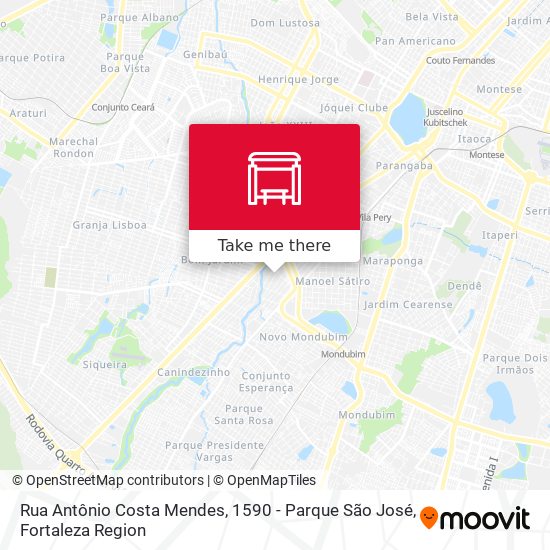 Rua Antônio Costa Mendes, 1590 - Parque São José map
