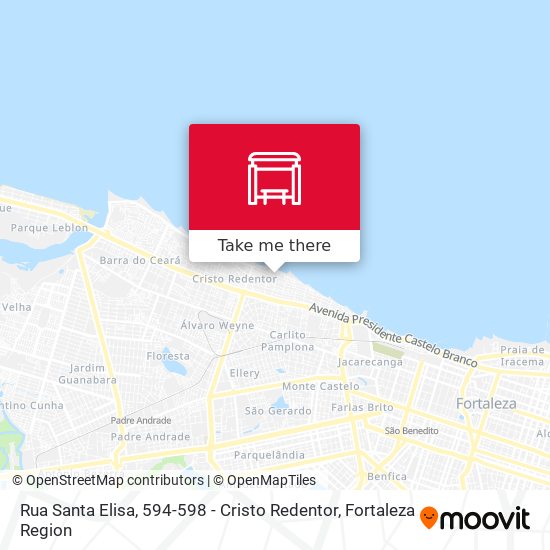 Rua Santa Elisa, 594-598 - Cristo Redentor map