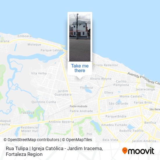 Rua Tulipa | Igreja Católica - Jardim Iracema map
