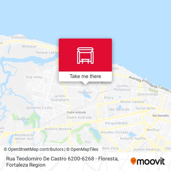 Rua Teodomiro De Castro 6200-6268 - Floresta map