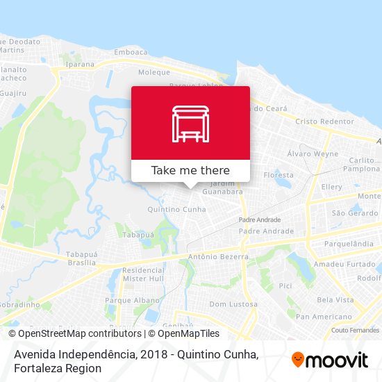 Avenida Independência, 2018 - Quintino Cunha map