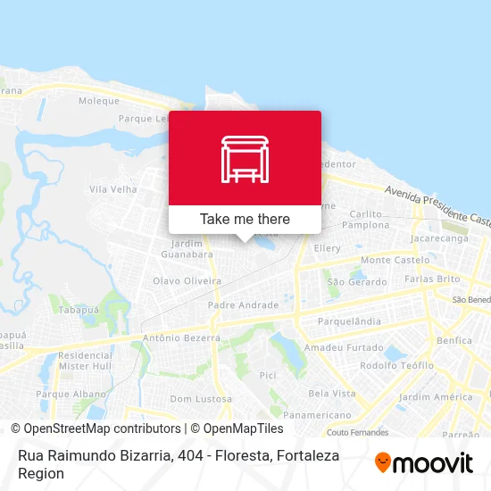 Rua Raimundo Bizarria, 404 - Floresta map