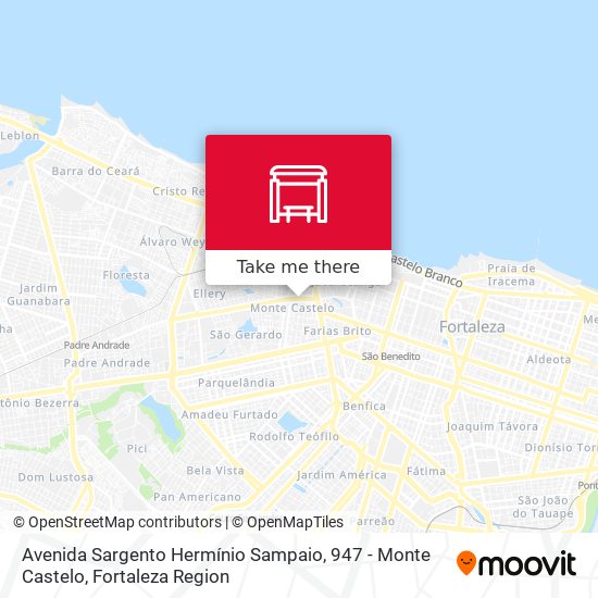Avenida Sargento Hermínio Sampaio, 947 - Monte Castelo map