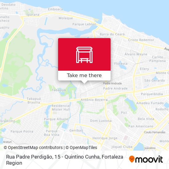 Rua Padre Perdigão, 15 - Quintino Cunha map