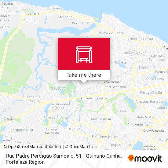 Rua Padre Perdigão Sampaio, 51 - Quintino Cunha map